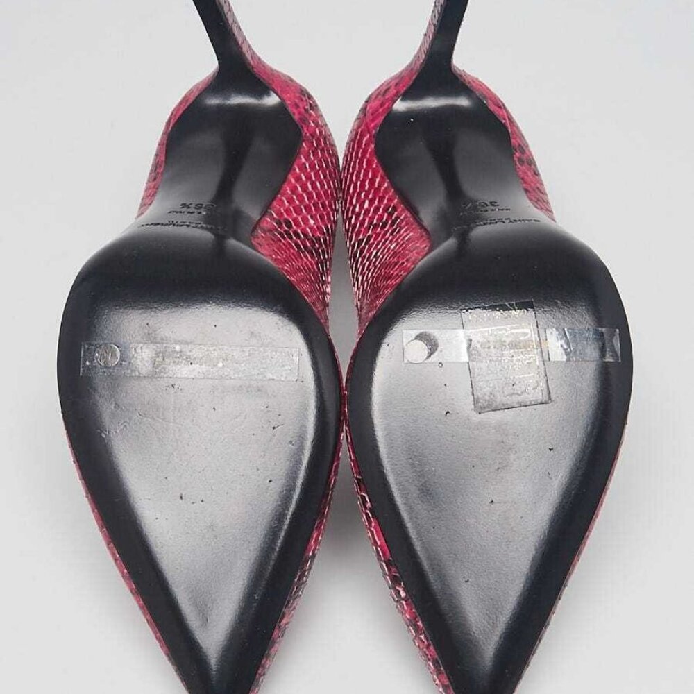 Yves Saint Laurent Purple/Black Python Paris Pump… - image 2
